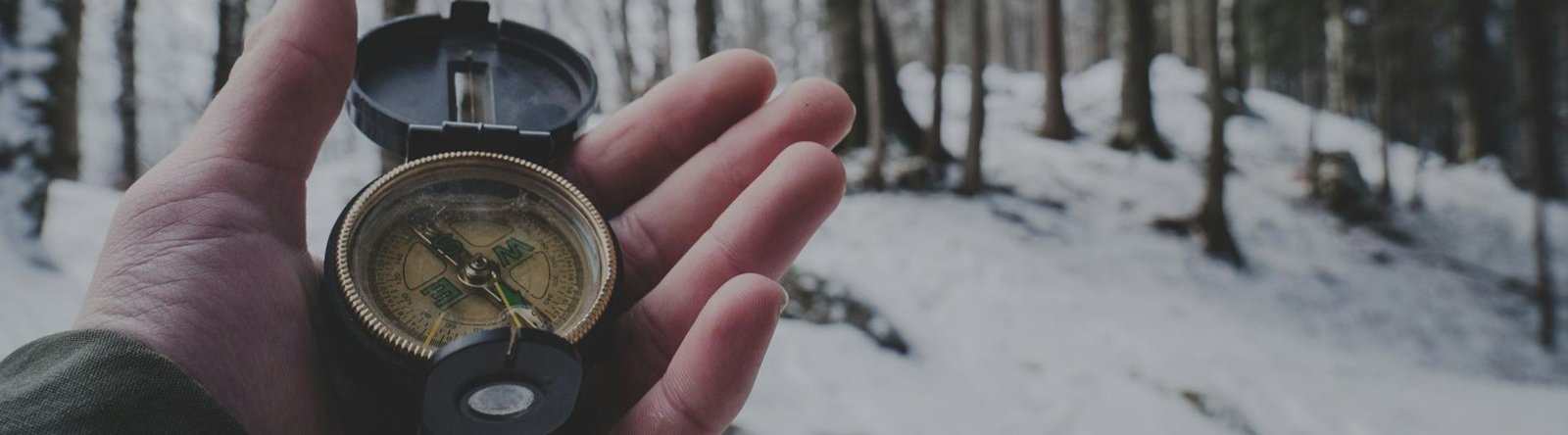 page hero, hand holding a compass