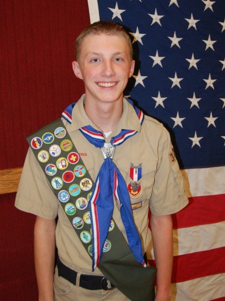 Landon after earning the eagle scout award