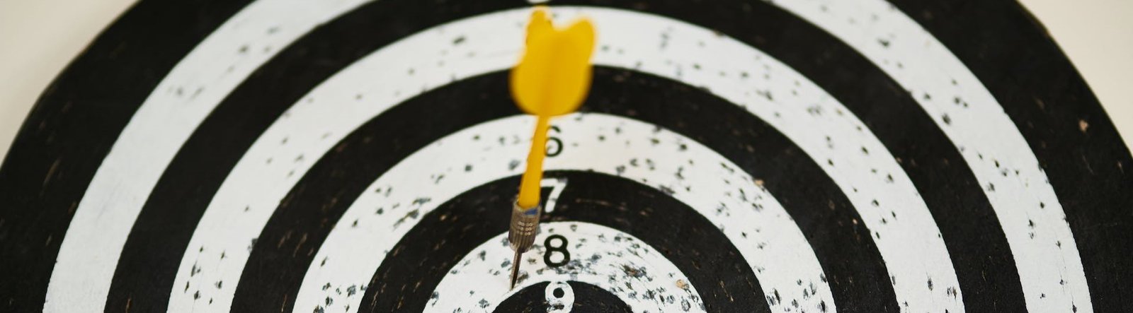 A dart in a dartboard